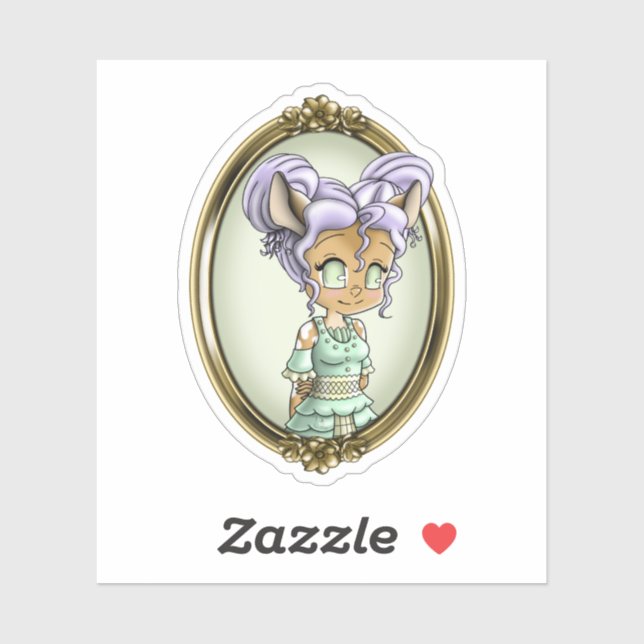 Kawaii Deer Anime Girl Cute Sticker (Sheet)