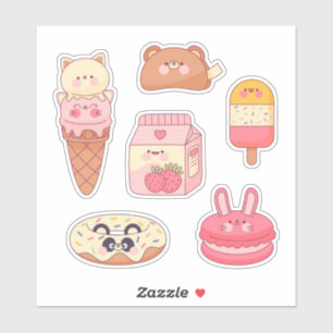 Kawaii Dessert and Animal Sticker