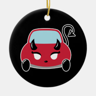 Kawaii Devil Car Ceramic Ornament