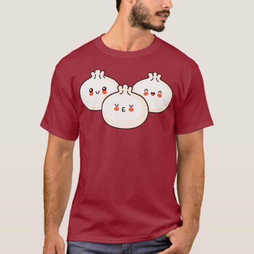 Kawaii Dim Sum Dumplings Pork Bun Foodie T_Shirt