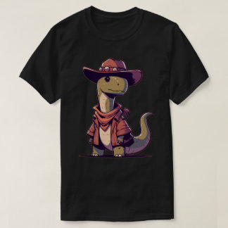 Kawaii dinosaur Brontosaurus Cowboy T-Shirt