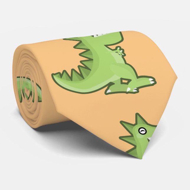 Kawaii Dinosaur Neck Tie (Rolled)