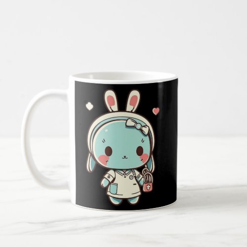 Kawaii Doctor Nurse Bunny Face Happy Easter Day Nu Coffee Mug