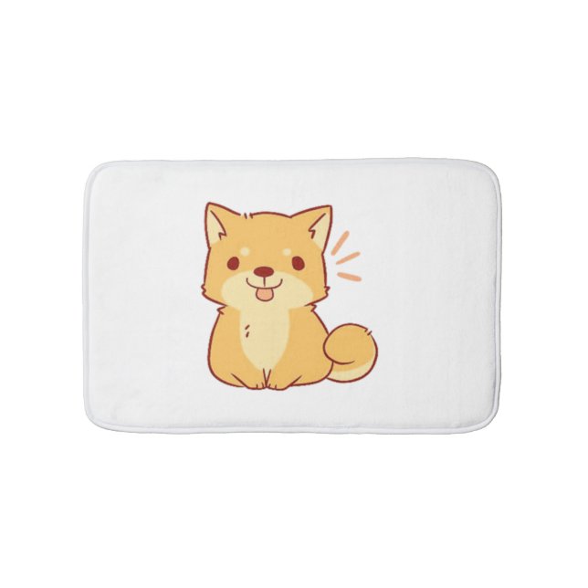 Kawaii dog Shiba   Bath Mat (Front)