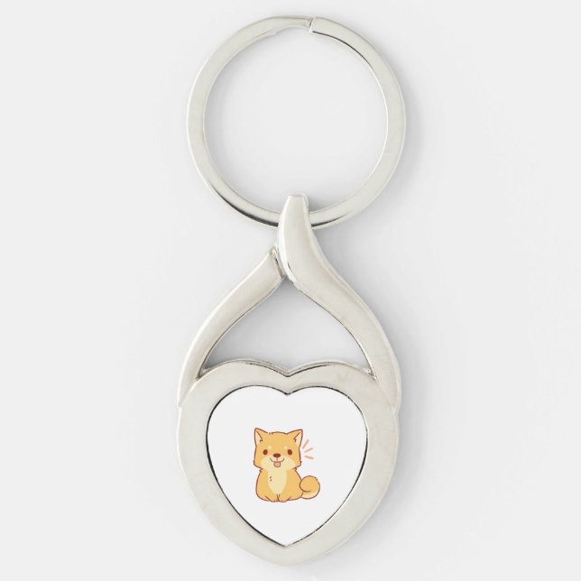 Kawaii dog Shiba   Keychain (Front)
