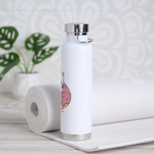 Kawaii Donut Cat Water Bottle – Cute Cartoon Kitty