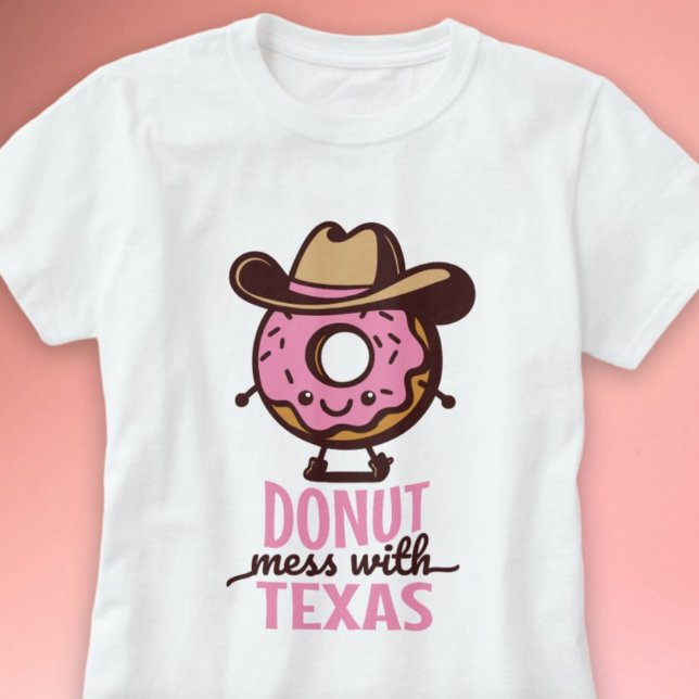 Kawaii Donut Mess with Texas Cute Shirt (Kawaii Donut Mess with Texas Cute Shirt)