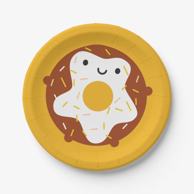 Kawaii Donut Paper Plates (Front)