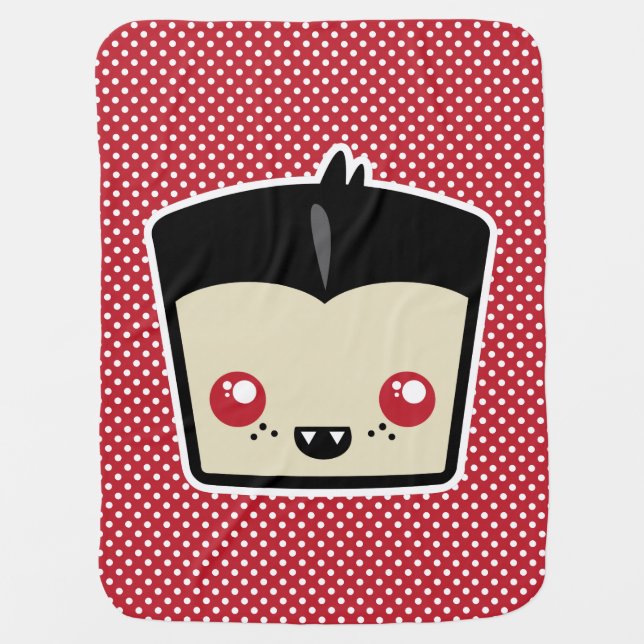 Kawaii Dracula Baby Blanket (Front)