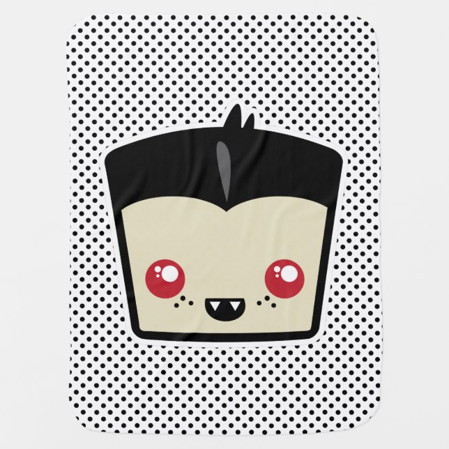 Kawaii Dracula Baby Blanket (Front)
