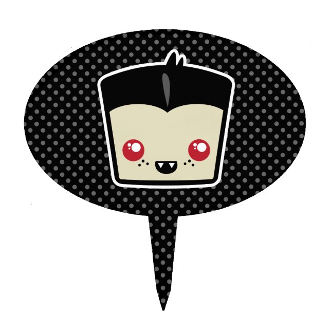 Kawaii Dracula Cake Topper (Front)