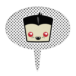 Kawaii Dracula Cake Topper