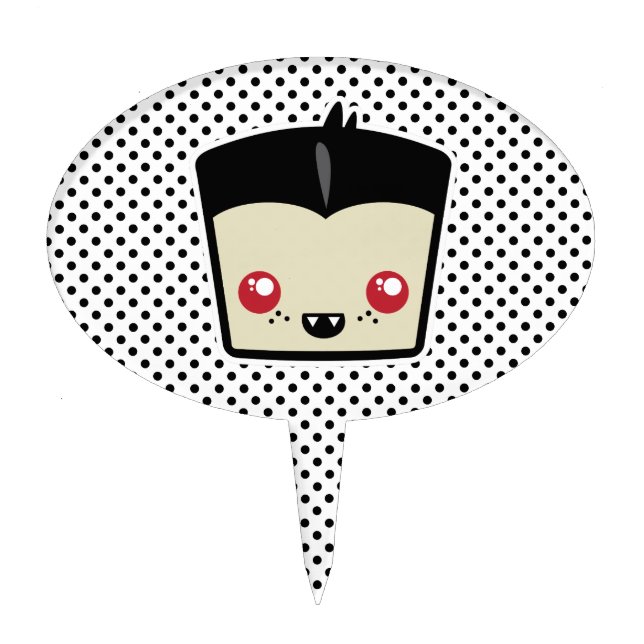 Kawaii Dracula Cake Topper (Front)