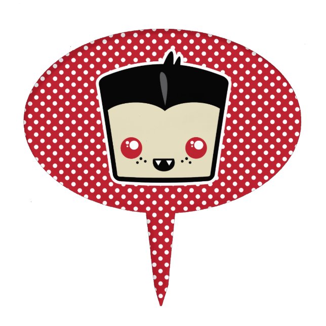 Kawaii Dracula Cake Topper (Front)