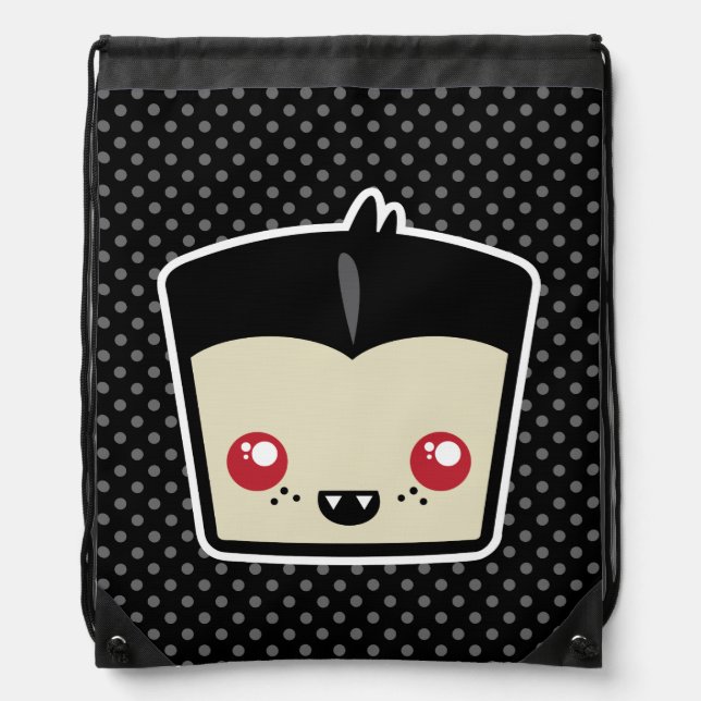 Kawaii Dracula Drawstring Bag (Front)