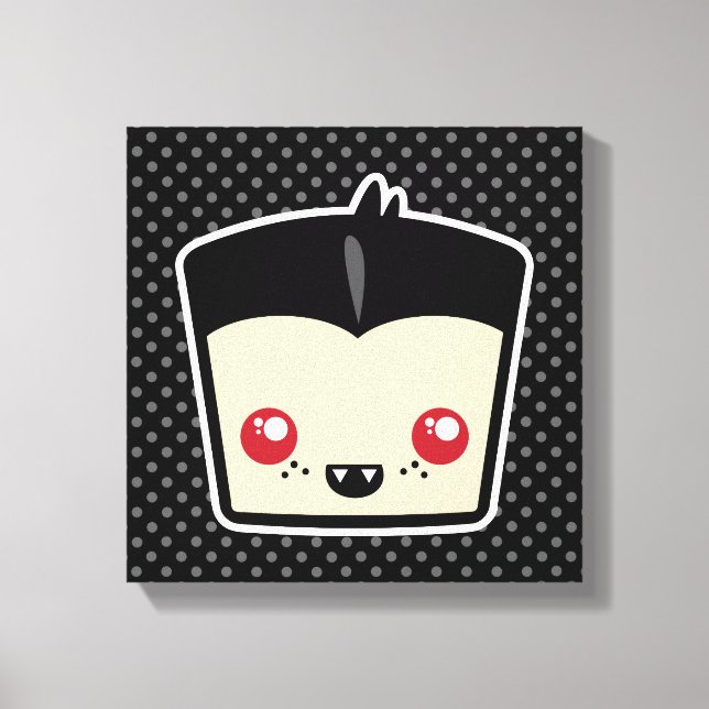 Kawaii Dracula Wrapped Canvas (Front)