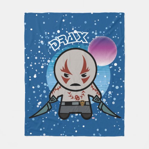 Kawaii Drax In Space Fleece Blanket