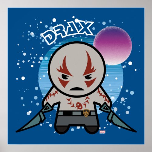 Kawaii Drax In Space Poster