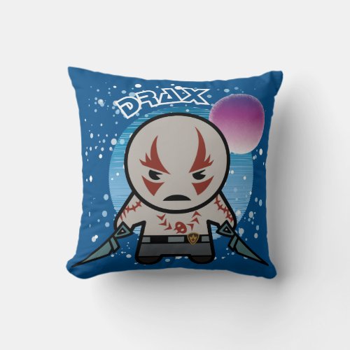 Kawaii Drax In Space Throw Pillow