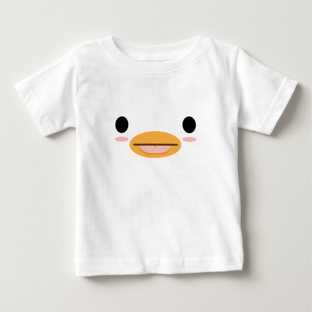 Kawaii Duck Tongue “Too cute to be serious.” Baby T-Shirt (Front)