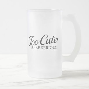 Kawaii Duck Tongue “Too cute to be serious.” Frosted Glass Beer Mug