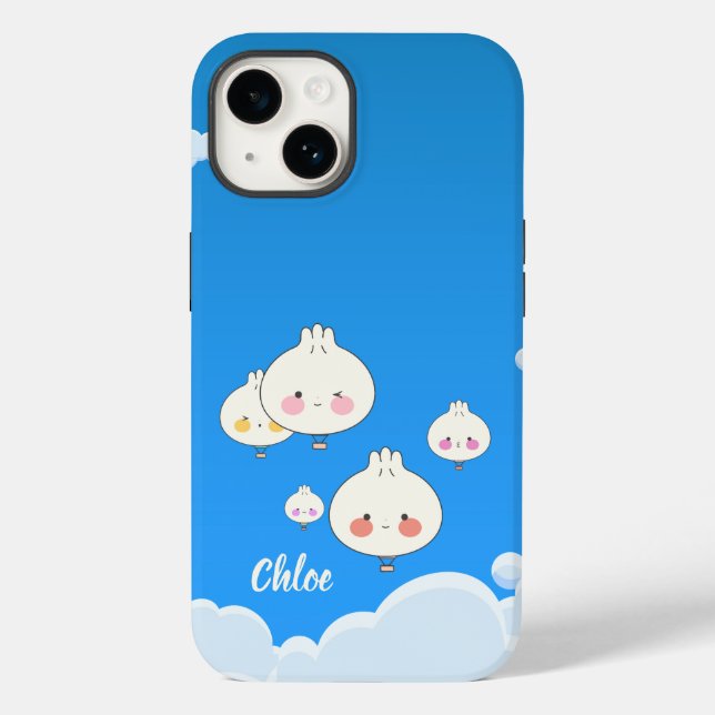 KAWAII DUMPLINGS AIR BALLOONS IN THE SKY Case-Mate iPhone CASE (Back)