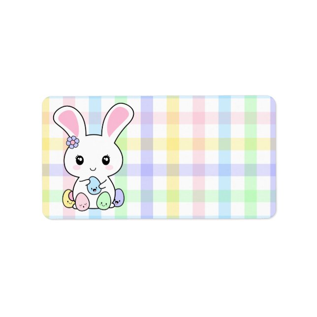Kawaii Easter Bunny Label (Front)