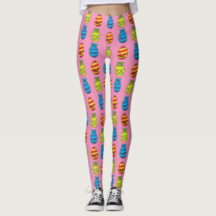 Kawaii Easter Eggs with Ribbons Leggings