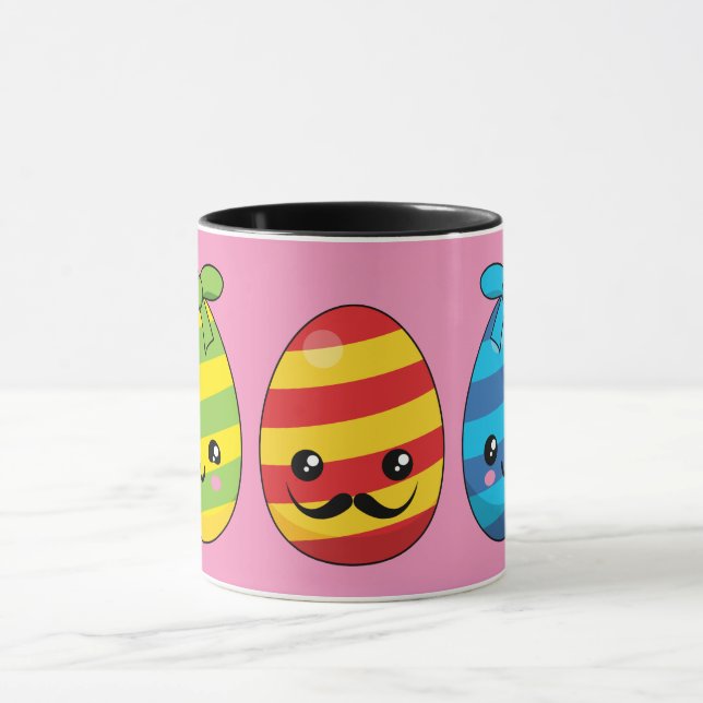 Kawaii Easter Eggs with Ribbons Mug (Center)