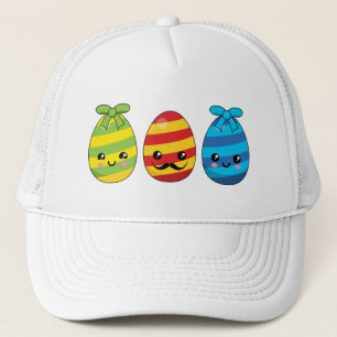 Kawaii Easter Eggs with Ribbons Trucker Hat