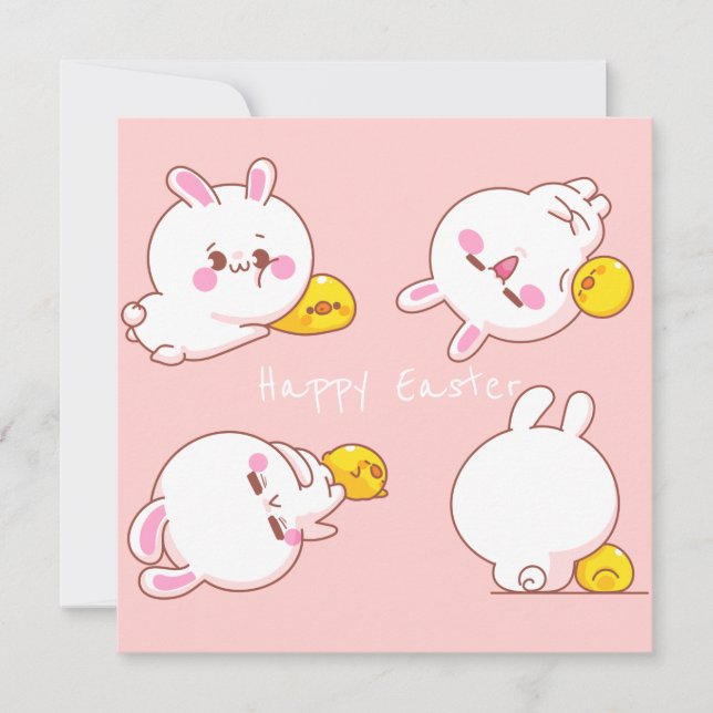 Kawaii Easter Holiday Card (Front)