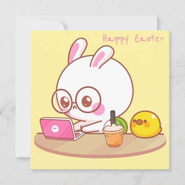 Kawaii Easter Holiday Card (Front)