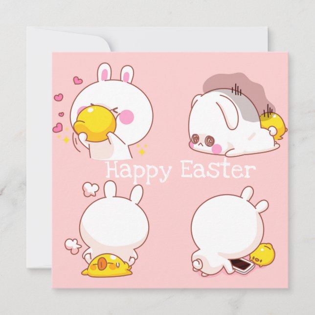 Kawaii Easter Holiday Card (Front)