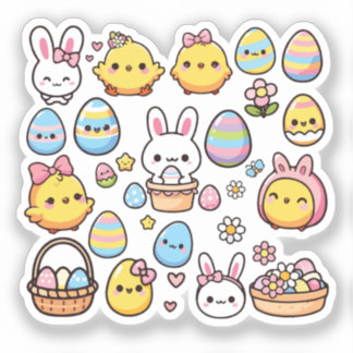 Kawaii Easter Sticker