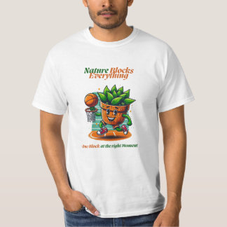 Kawaii Echeveria Plant Blocking Shot T-Shirt