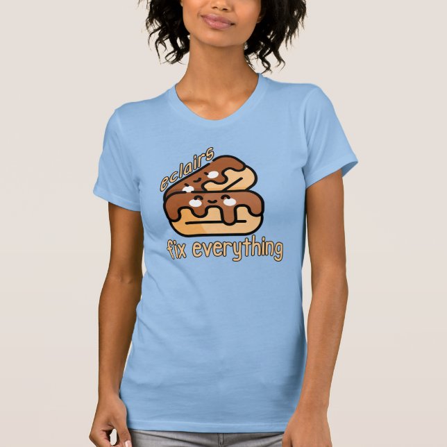 Kawaii Eclairs Fix Everything T-Shirt (Front)