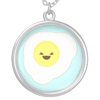 Kawaii Egg Sunny Side Up Sterling Silver Necklace