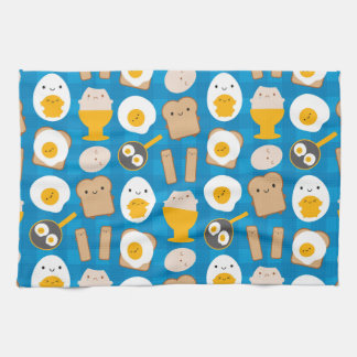 Kawaii Eggs For Breakfast Kitchen Towel