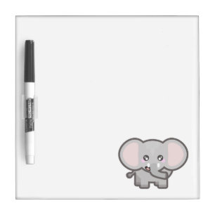Kawaii elephant dry erase board