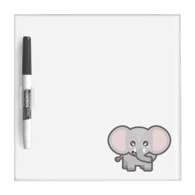 Kawaii elephant dry erase board (Front)