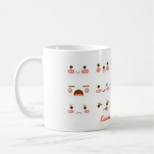 Kawaii emoji coffee mug