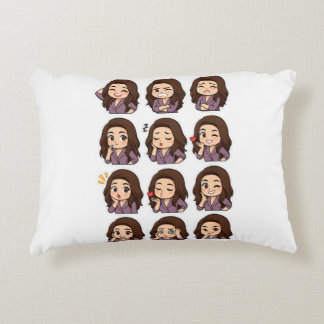 Kawaii Expression Throw Pillow – Boss Babe Vibes