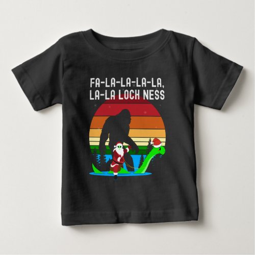 Kawaii Fa La La La LochNess Santa Alien Bigfooted Baby T_Shirt