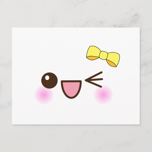 Kawaii face! postcard (Front)