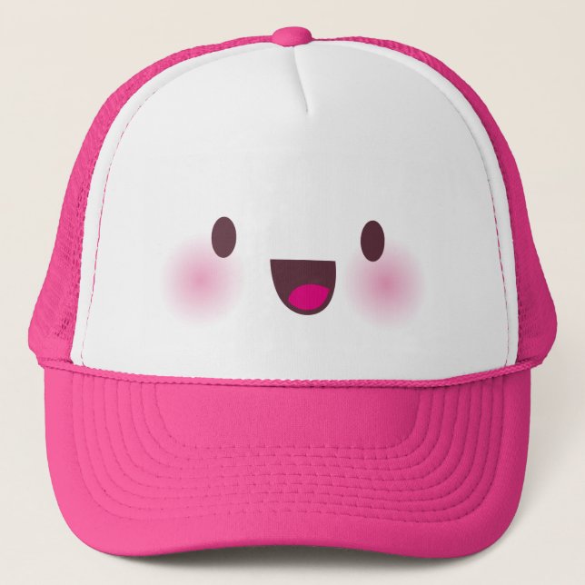 Kawaii face trucker hat (Front)