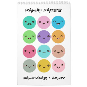 Kawaii Faces Kids Calendar