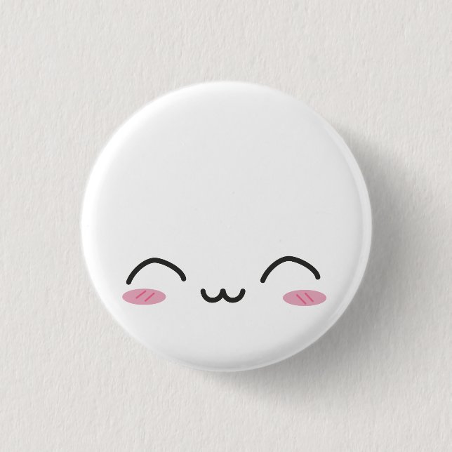Kawaii Faces Pinback Button (Front)