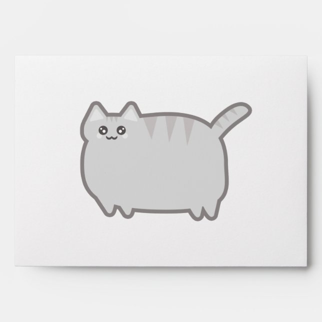 Kawaii Fat Cat Envelope (Front)