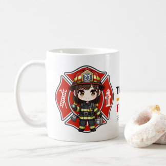 Kawaii Firefighter Girl - Coffee Mug