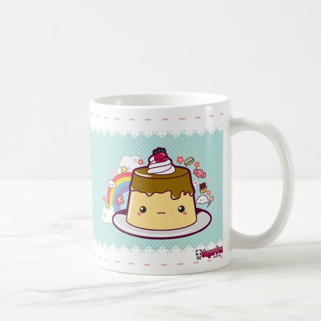 Kawaii Flan Coffee Mug (Right)